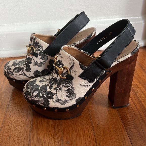 Rare Gucci Floral clogs size 38 - Picture 3 of 5